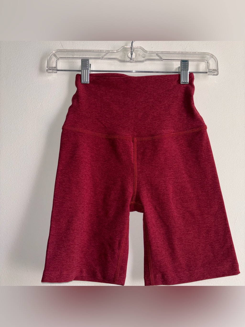 Beyond Yoga High-Rise Burgundy Bike Shorts